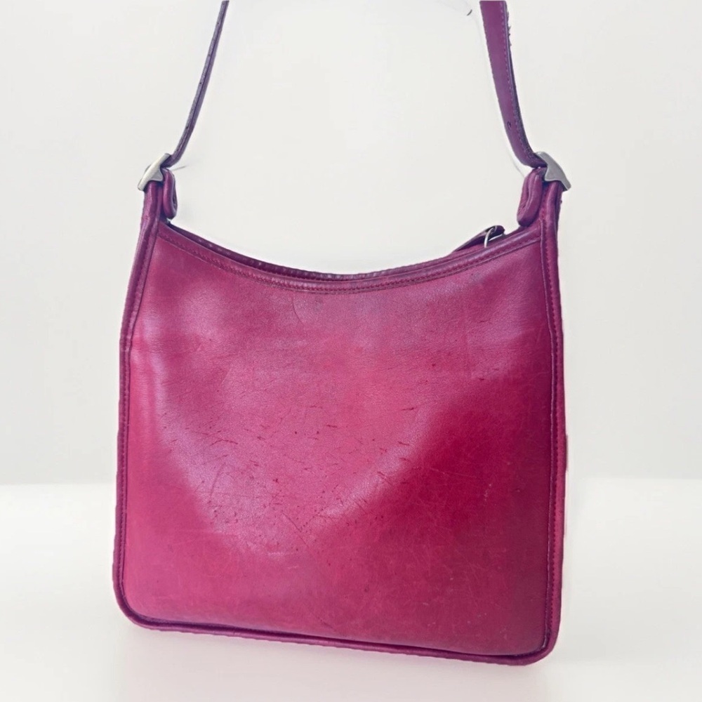 Vintage Coach Red Andrea Leather bucket bag Purse * Flaws - Picture 3 of 15